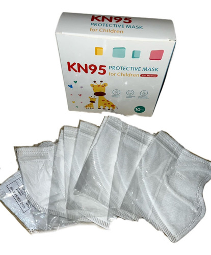 Kn95 Niños Blanca Caja De 10 Mascarillas 