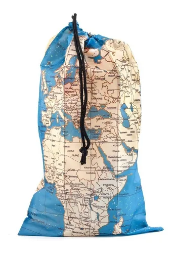 Kikkerland Baño Bolsas Ropa Sucia Viaje Diseño Mapas 4 Pzas