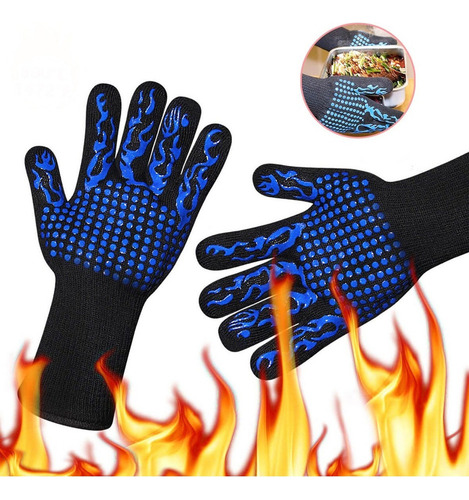 Guantes De Barbacoa Cocina Horno Resistentes Al Calor 1 Par