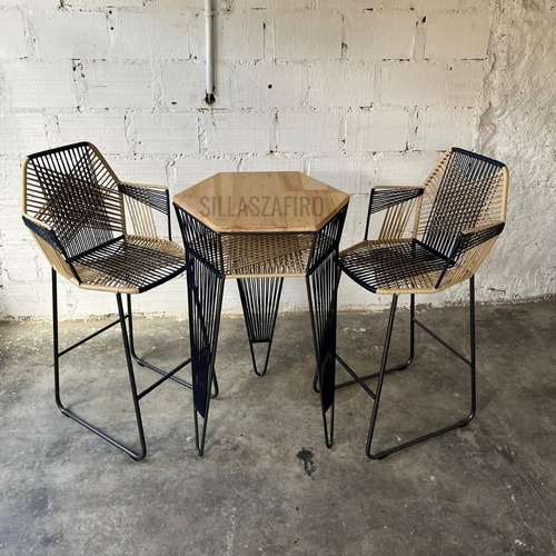 Juego Set Sillas Jardín Terraza Moderno Tejido Mimbre