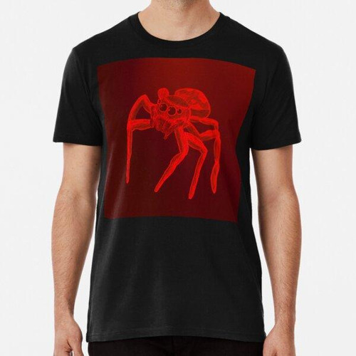 Remera Jumping Spider Drawing V14 (red 2) Algodon Premium