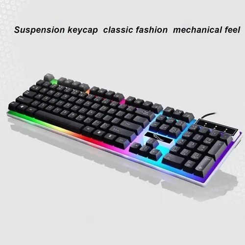 Teclado Gamer Barato G21 De Membrana Con Luces