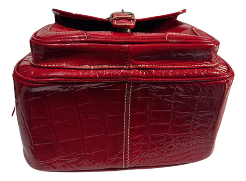 Mochila De Mujer Moda Piel Charol Genuino Akl Bp08