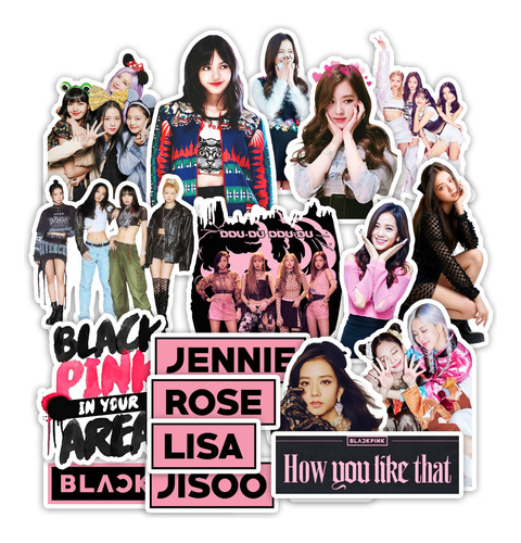Stickers Blackpink Lisa Jisoo Jennie Rose 50 Unidades