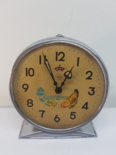 Reloj Despertador De Mesa Antiguo - Vintage - Diametro 12 Mc