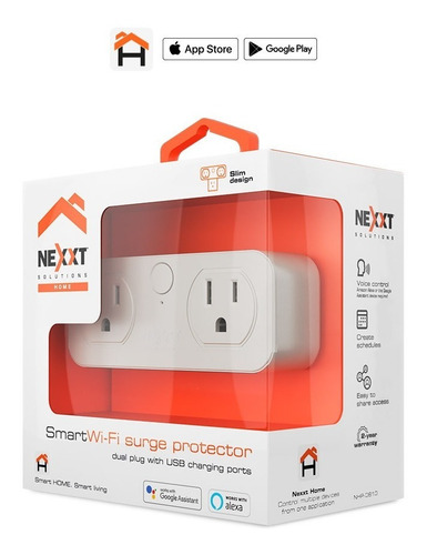 Multitoma Y Regulador Inteligente Nexxt Nhp-d610 + 2 Usb
