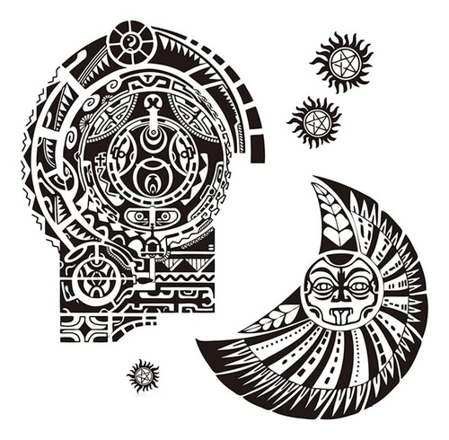 Tatuajes Maui, 2 Hojas De Tatuaje Temporal Extra Grande Simi