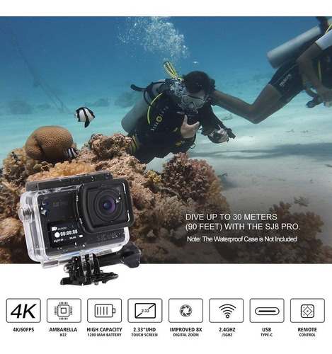 Imagem 6 de 7 de Câmera Sj8 Pro 60 Fps Wifi 16mp Original Ultra Hd 4k