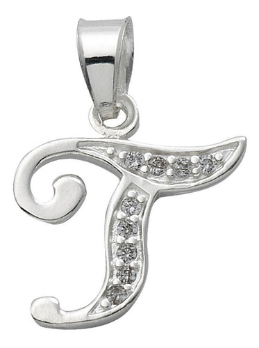 Imagen 19 de 23 de Dije De Iniciales En Plata Con Zirconias 0.925 Mod. 334-356