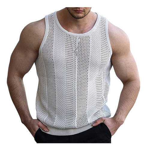 Suéter De Punto Sin Mangas Sin Mangas Para Hombre Con Capuch