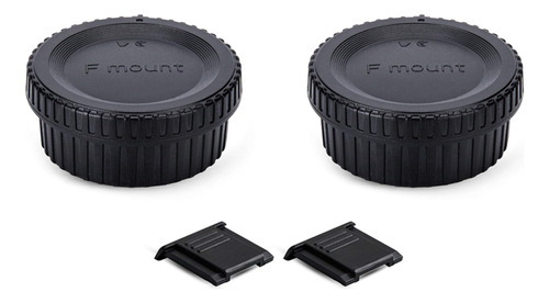 2 Pack F Mount Body Cap Cover & Rear Lens Cap Para Nikon D35