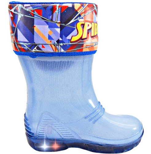 Bota Lluvia Luces Marvel Alien 13-21 Marino Spiderman Pa