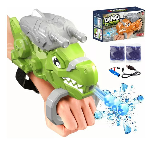 Pistola Lanzador De Bolas Hidrogel Dinosaurio Eléctrico Toys