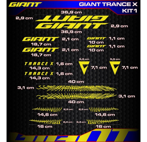 Calcomania Calca Giant Trance X-1 Downhill Sticker Pegatina 