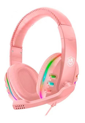 Auricular Gamer Rosado K4000 Kr Rgb Consolas Pc