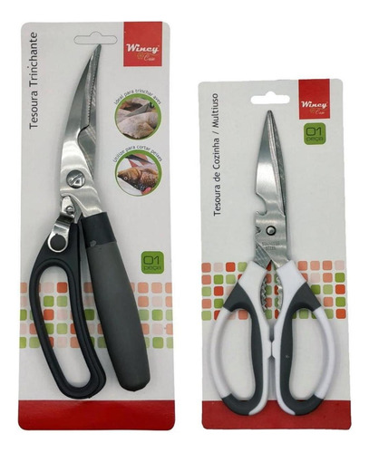 Kit 2 Tesouras Trinchante Multiuso Wincy Kitchen Scissors