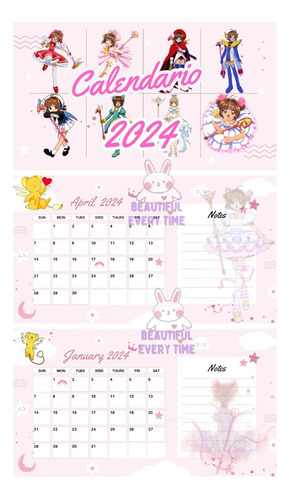 Calendario Sakura Card Captor 2024 Mod.00201