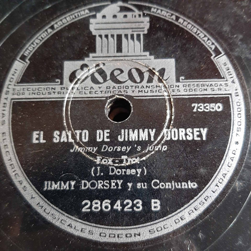 Pasta Jimmy Dorsey Y Su Orquesta Odeon C438