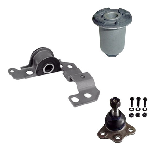 Kit Bucha C/suporte Barra Esq + Bucha Bandeja E Pivo Fiat Palio Siena Strada Doblo