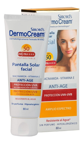 Simond´s Solar Dermocream Spf 50 Pantalla Facial Anti-age