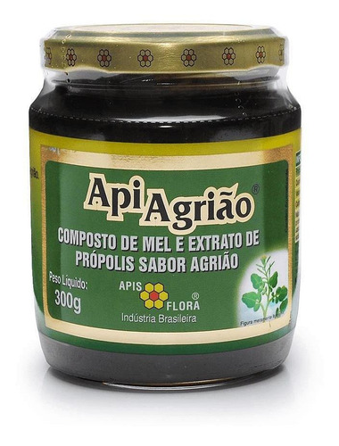 Apiagrião Mel Com Própolis Agrião 300 G - Apis Flora