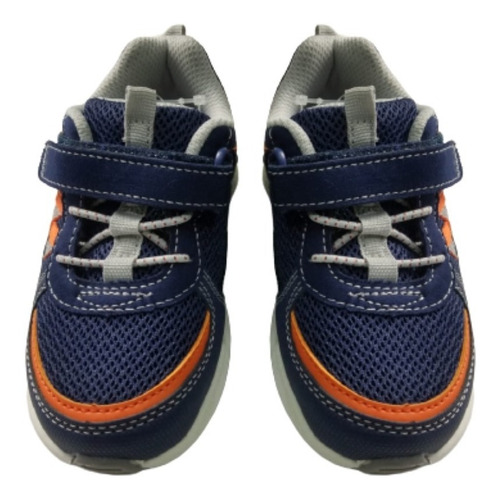 Tenis Zapatos Niño Azul Con Naranja Munchkin
