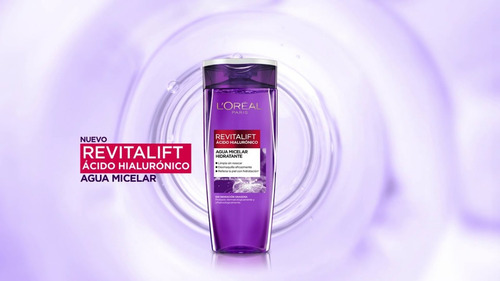 Imagen 5 de 6 de Agua Micelar Hidratante Loreal Revitalift Acido Hialuronico