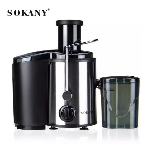 Extractor de jugos Sokany Extractor SK-400 negro y plateado