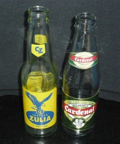 Imagen 4 de 5 de Cardenal Y Zulia Transparentes Botella Antigua De Coleccion