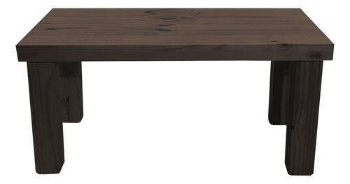 Mesa Ratona Rectangular Con Patas Rectas 3x3 80cm Estilo Moderno Nogal