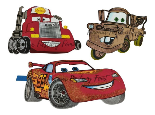 Cars Figuras De Foamy Grande 1m Fomi 3 Piezas Rayo Mcqueen