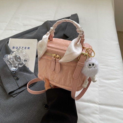 Bolso Pequeño Moderno Para Mujer, Bufanda De Seda Con Cadena