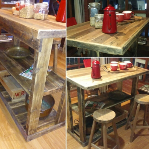 Imagen 9 de 10 de Barras Desayunador Rustica Exclusivos Madera Maciza