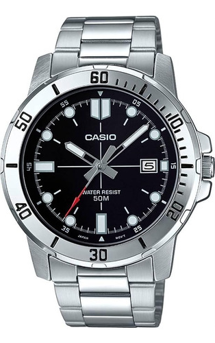 Reloj De Pulsera Casio Mtp-vd01d-1ev Cuerpo Color Plateado