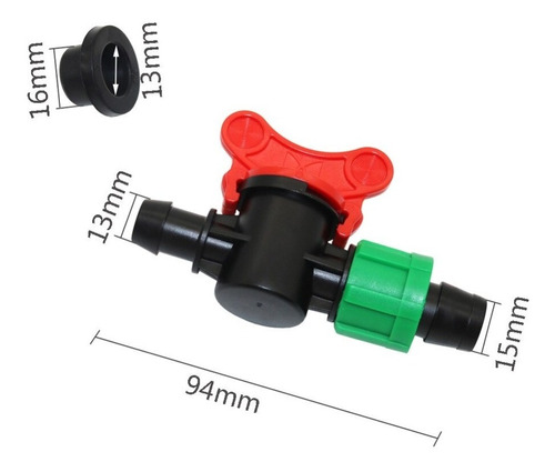 5 Pza | Minivalvula Inicial Para Cinta De Goteo 17 Mm (5/8 )