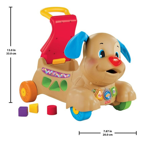 Fisher Price Puppy Ride On Musical Con Luces Y Sonidos / B Perro Caqui
