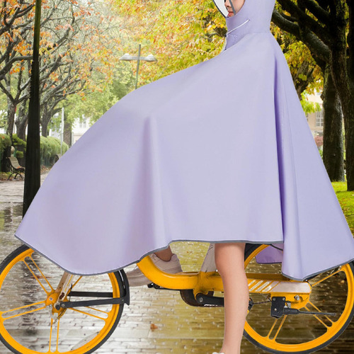 Poncho De Lluvia Para Bicicleta, Impermeable Con Capucha Par