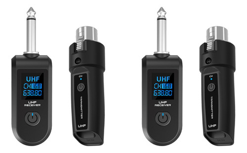 2 Micrófonos Inalámbricos, Transmisor Xlr Inalámbrico Y -fs