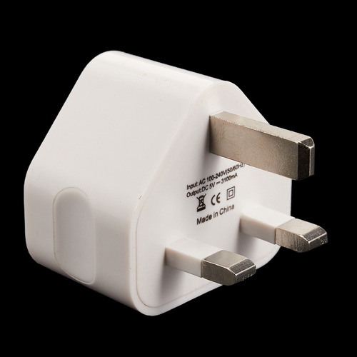2 Adaptadores De Cargador De Pared Usb Universal De 3 Pines