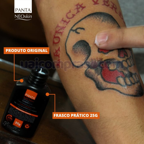 Imagem 6 de 10 de Panta Neoskin Black Hidratante E Restaurador P/ Tattoo 25g