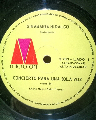 Simple Ginamaria Hidalgo (concierto Para Una Sola Voz)