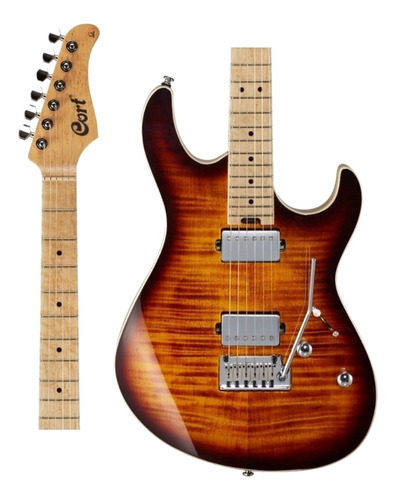 Imagen 2 de 5 de Guitarra eléctrica Cort G Series G290 FAT de arce/fresno antique violin burst burst con diapasón de arce
