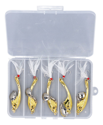 Isca De Pesca, 5 Peças De Metal Vib Lure Professional Rotati