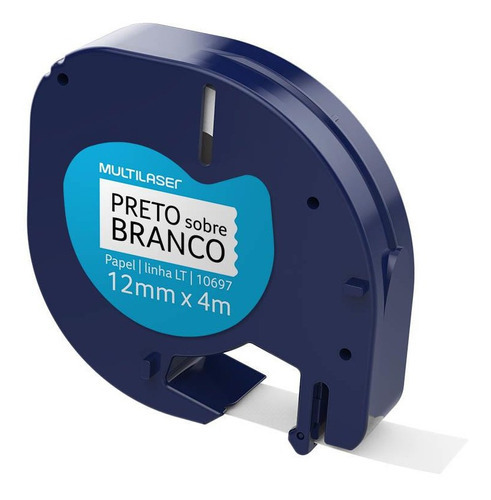 Fita Para Rotuladora Dymo Papel Branco M - Rf026 Cor Preto