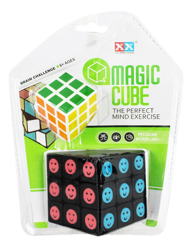 Set Cubo Rubik Magic 3x3 Profesional Speed Cube Velocidad Estructura Caritas 8707a-3