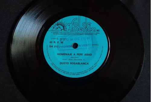 Single Dueto Rosablanca - Homenaje A Pepe Abad