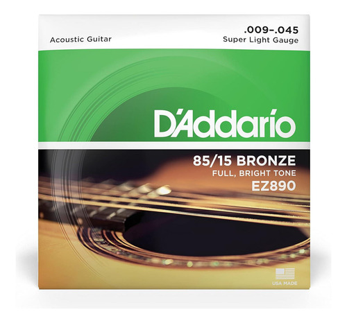 Cuerdas Daddario Guitarra Acustica Ez890 09-045