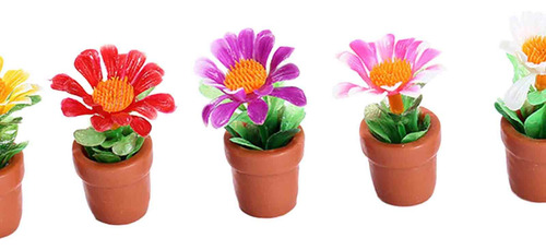 2 X 5 Uds Escala 1:12 Planta Bonsái En Miniatura Pequeño