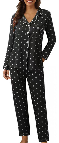 Conjunto De Pijama Para Mujer Manga Larga Ropa De Dormir