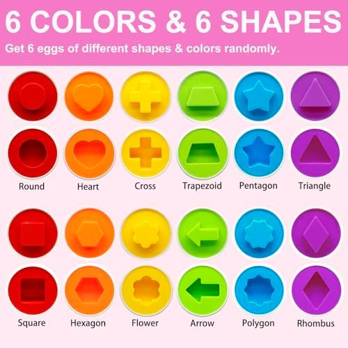 Moontoy Huevos A Juego Con Formas De Colores Para Niños Pequ